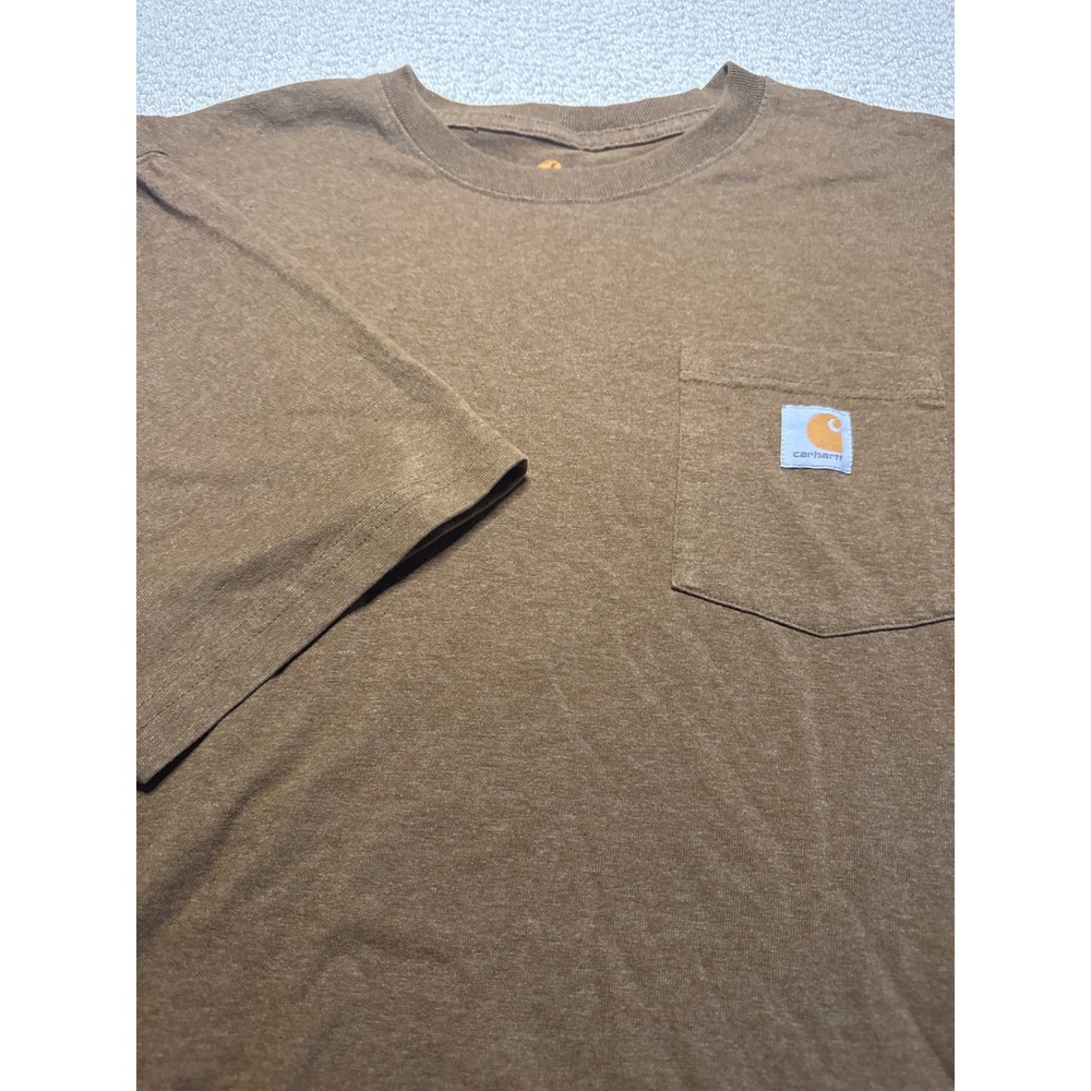 Carhartt‎ K87 Pocket T-Shirt Brown XL Original Fit Heavyweight Workwear Tee Mens
